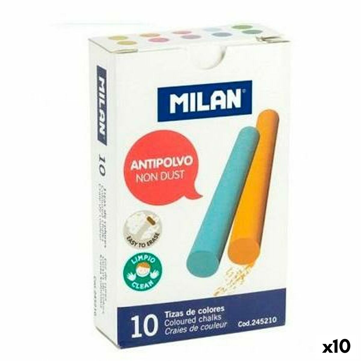 Chalks Milan Multicolour (10 Units) Chalks Milan Multicolour (10 Units)