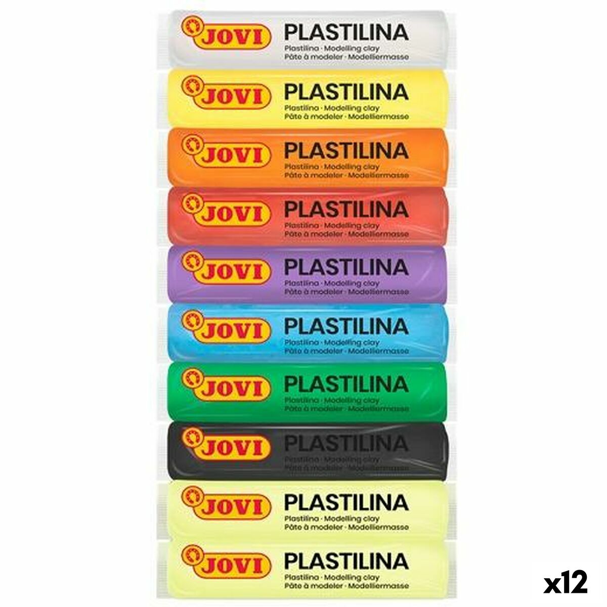 Modelling clay Jovi Multicolour 10 Pieces 12 Pieces