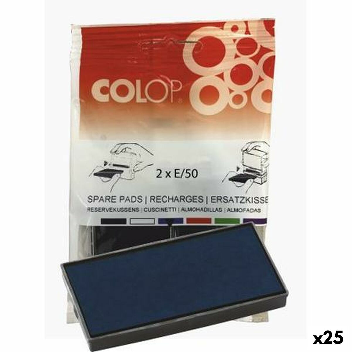 Cushion Colop E/50 Blue 2 Pieces (25 Units) Cushion Colop E/50 Blue 2 Pieces (25 Units)