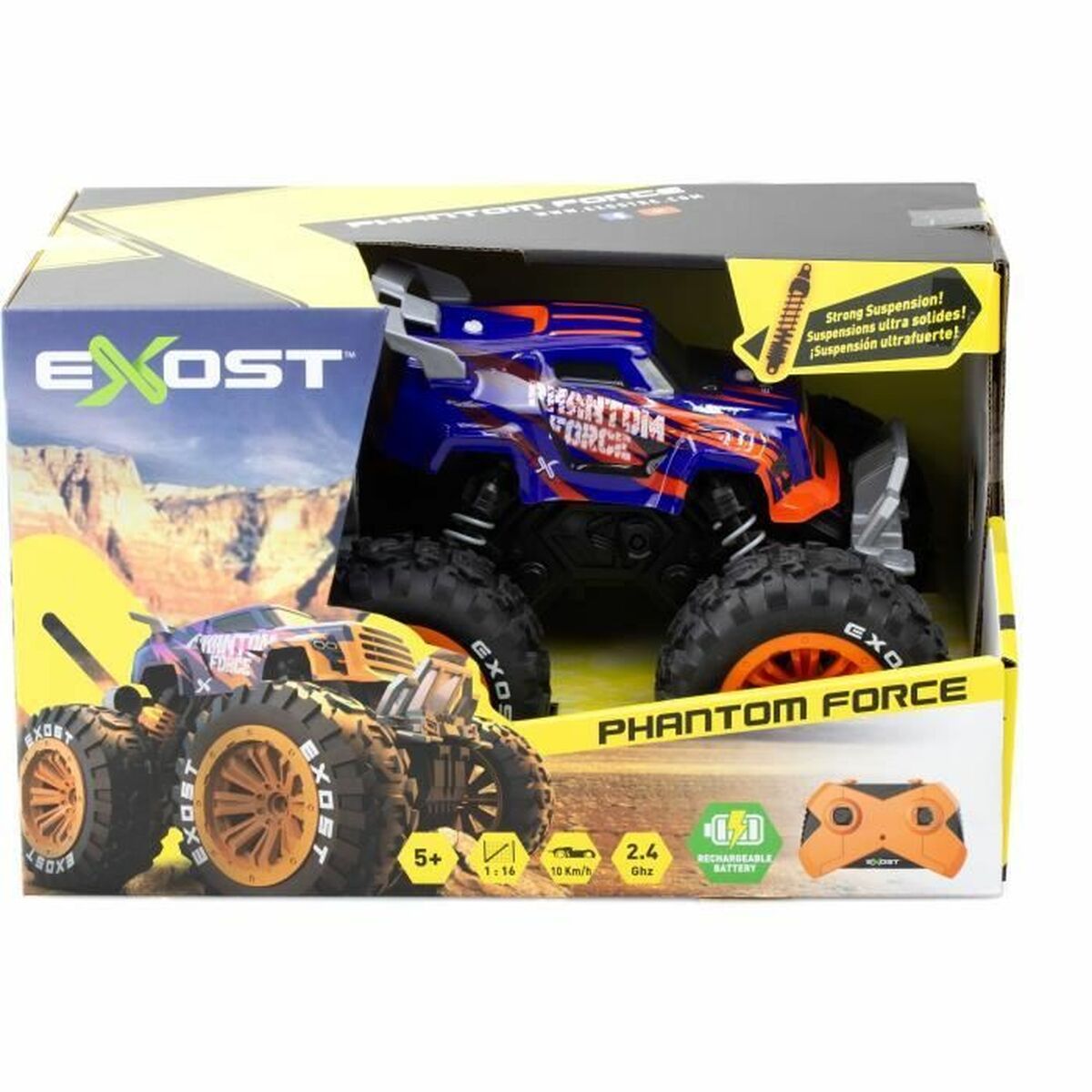 Remote-Controlled Car Exost Phantom Force Orange Remote-Controlled Car Exost Phantom Force Orange