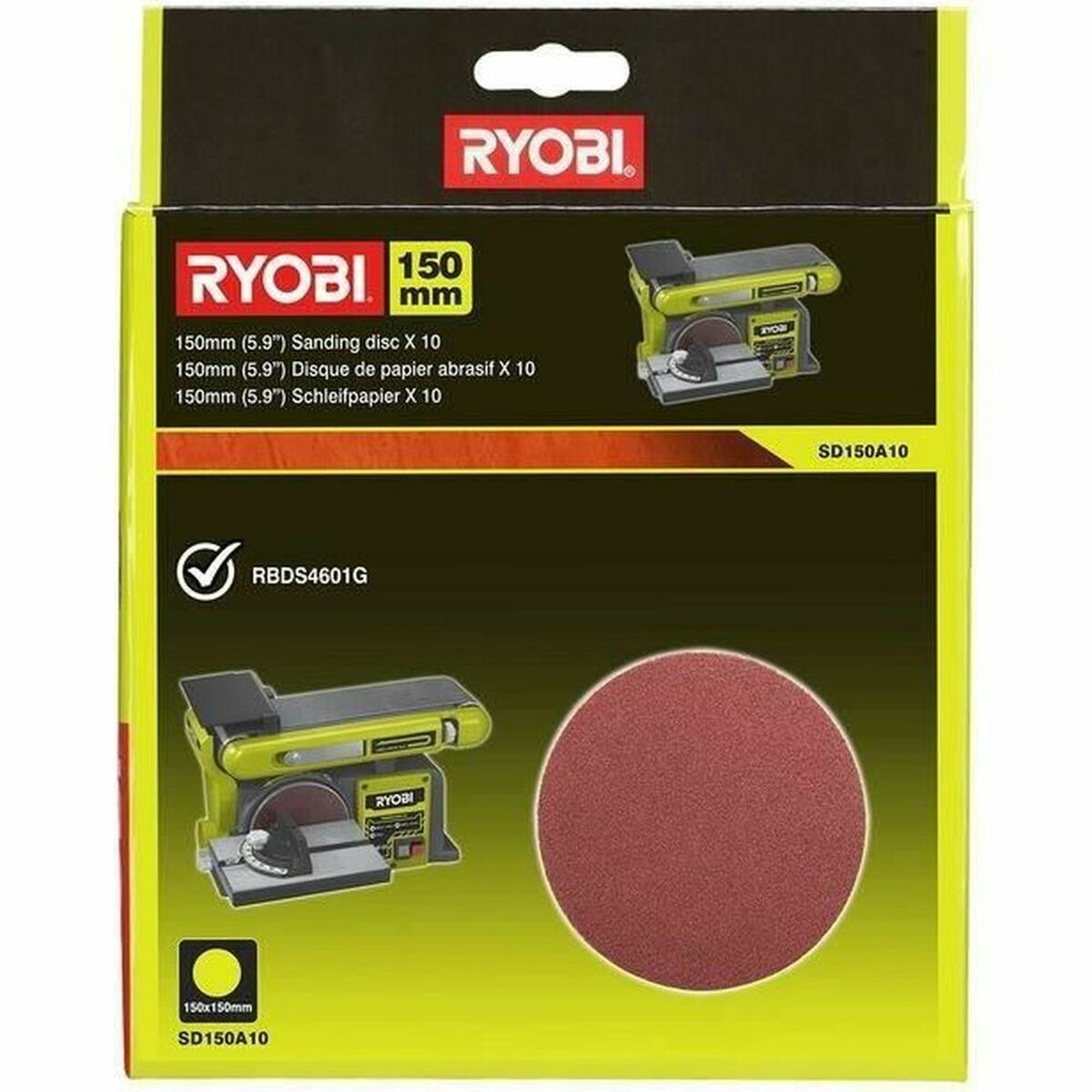 Sanding discs Ryobi  150 mm (10 Units)
