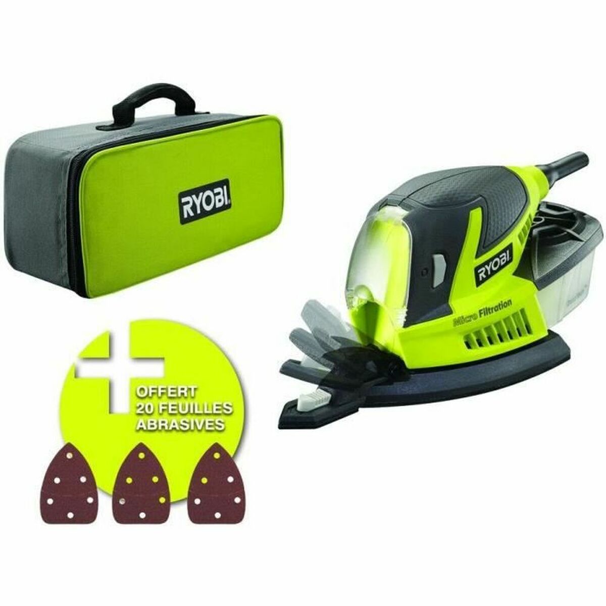 Random orbital sander Ryobi Triangular 100 W Random orbital sander Ryobi Triangular 100 W