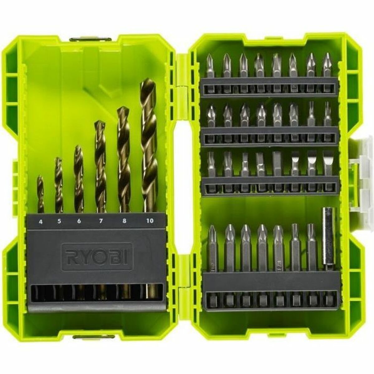 Drill bits and tits set Ryobi 38 Pieces Drill bits and tits set Ryobi 38 Pieces