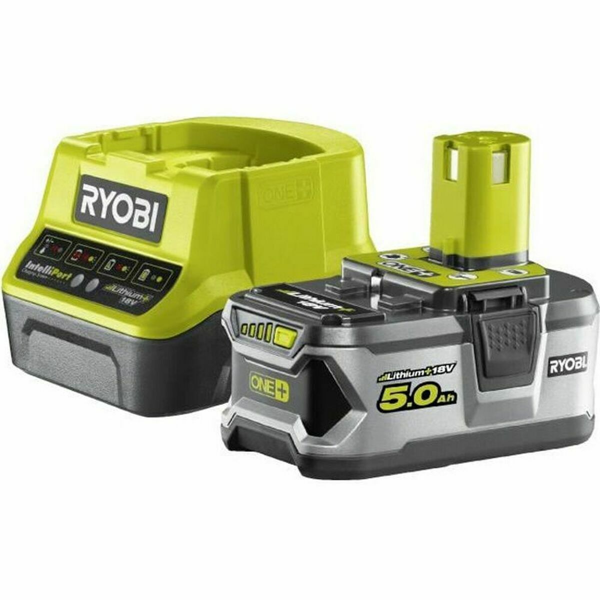 Charger and rechargeable battery set Ryobi 5133003366 5 Ah 18 V