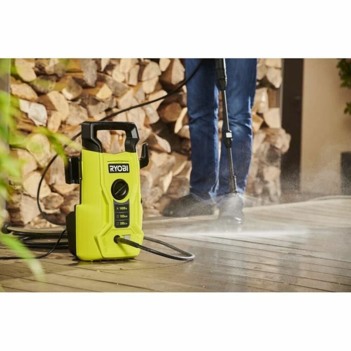 Jet Wash Ryobi Ry100pwa Lance Vario 1400 W 100 bar 360 l/h