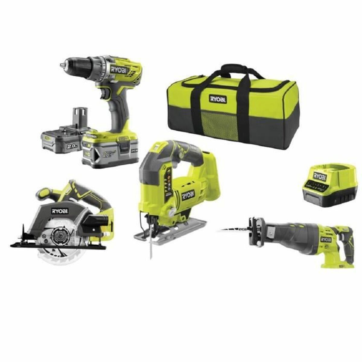 Drill and accessories set Ryobi RCK184C-242S Drill and accessories set Ryobi RCK184C-242S
