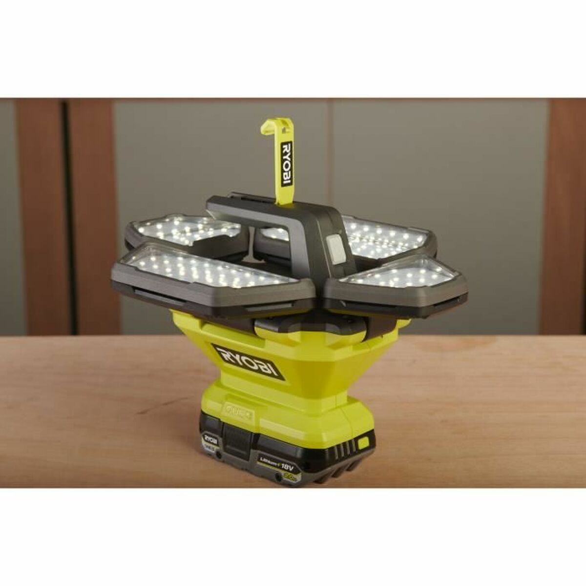 LED spotlight Ryobi 360 500 lm Green Grey