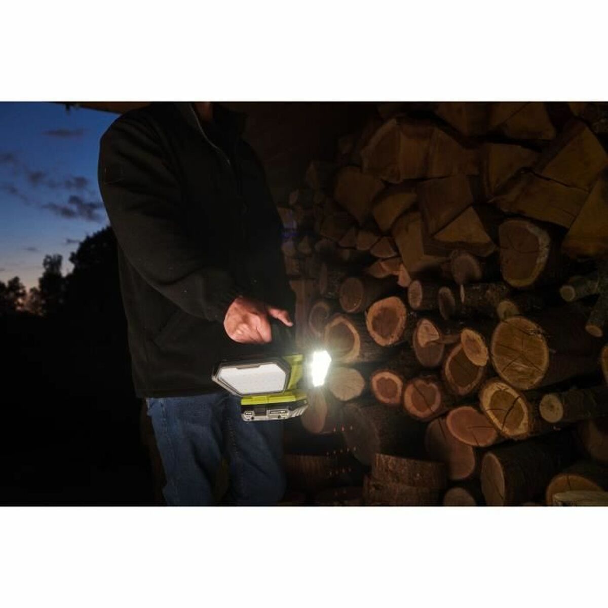 LED spotlight Ryobi 360 500 lm Green Grey