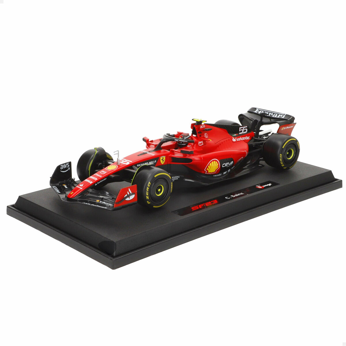 Car Bburago Ferrari F1 Racing SF23 #55 C 1:18 Car Bburago Ferrari F1 Racing SF23 #55 C 1:18