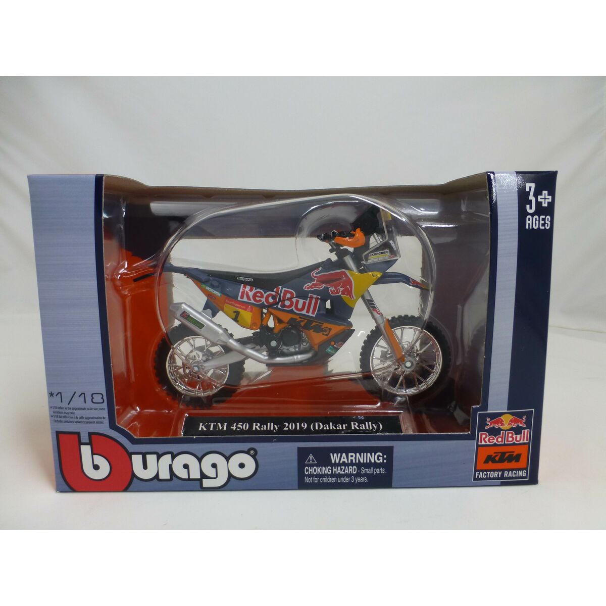 Motorcycle Bburago Wrb Ktm Cross 1:18