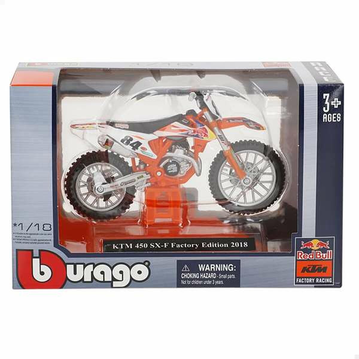 Motorcycle Bburago Wrb Ktm Cross 1:18