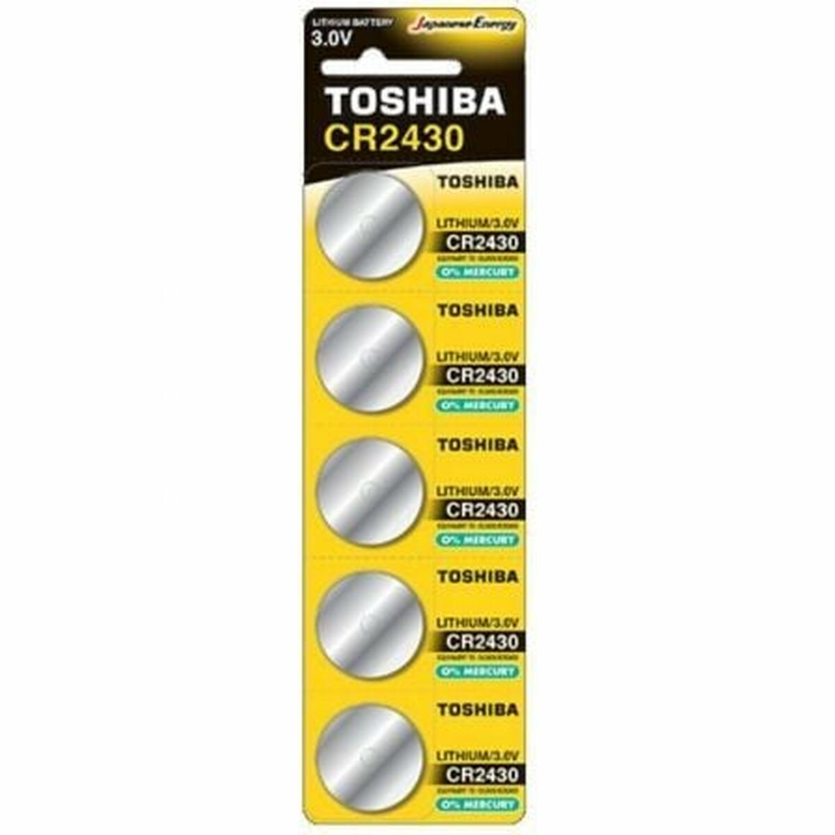 Rechargeable Batteries Toshiba CR2430-PW-BP-5 3 V Rechargeable Batteries Toshiba CR2430-PW-BP-5 3 V