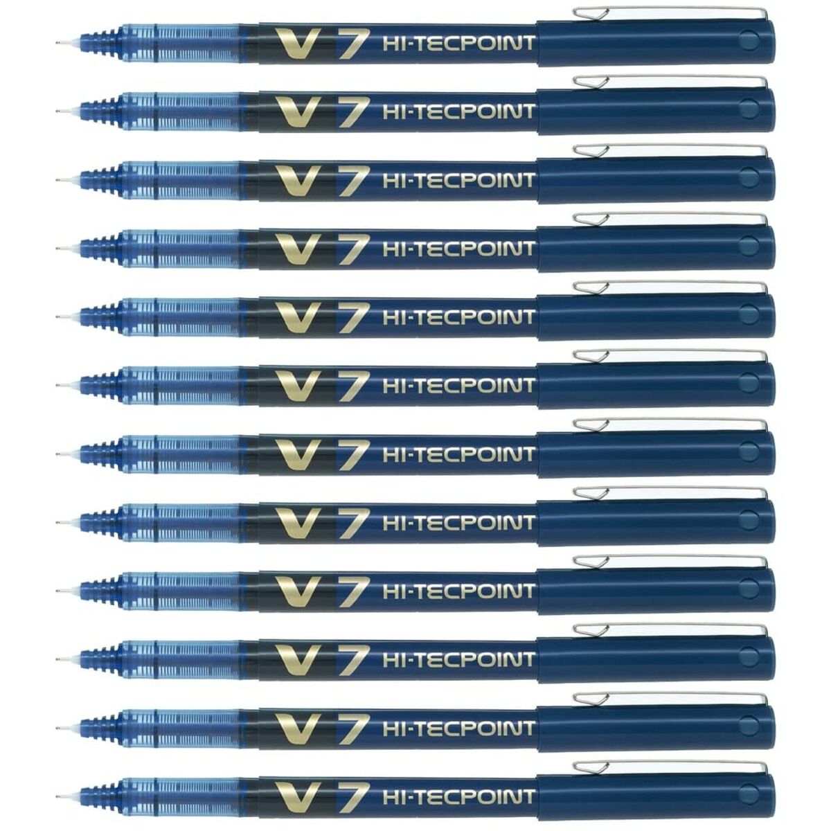 Liquid ink pen Pilot V-7 Hi-Tecpoint Blue 0,5 mm (12 Units)