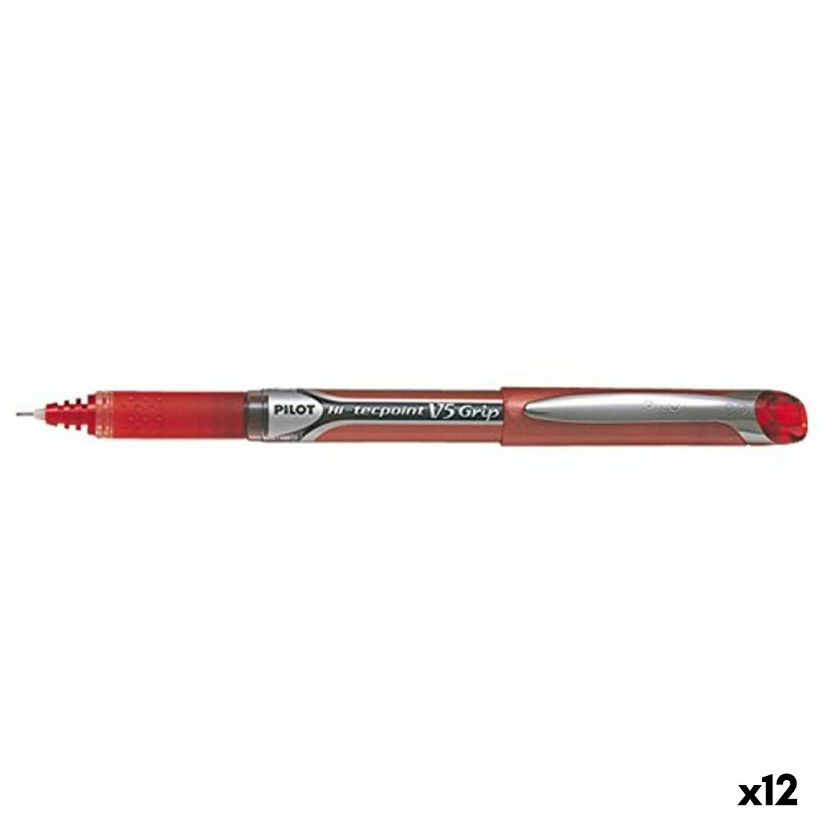 Liquid ink pen Pilot V-5 GRIP HI-TECPOINT Red 0,5 mm (12 Units) Liquid ink pen Pilot V-5 GRIP HI-TECPOINT Red 0,5 mm (12 Units)