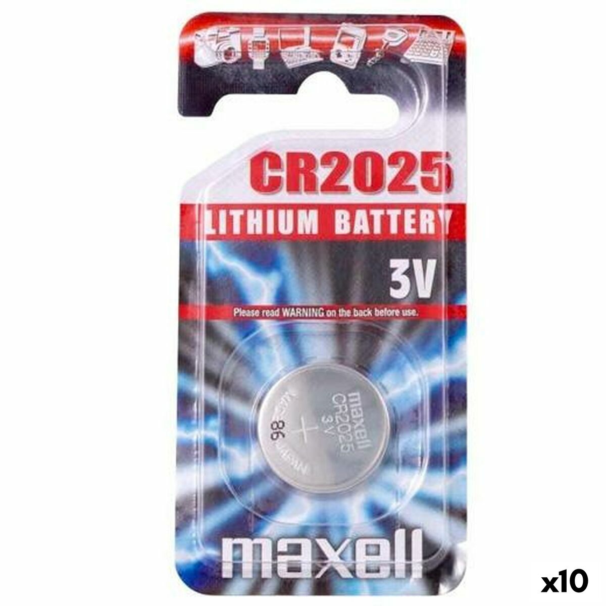 Lithium Button Batteries Maxell 3V CR2025 (10 Units) Lithium Button Batteries Maxell 3V CR2025 (10 Units)