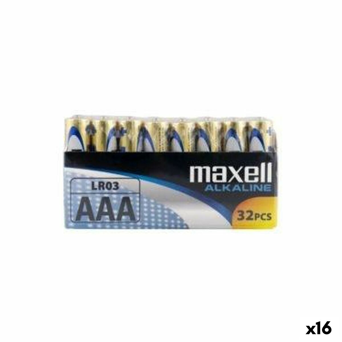 LR03 Alkaline Batteries Maxell AAA (32 Pieces) (16 Units) LR03 Alkaline Batteries Maxell AAA (32 Pieces) (16 Units)