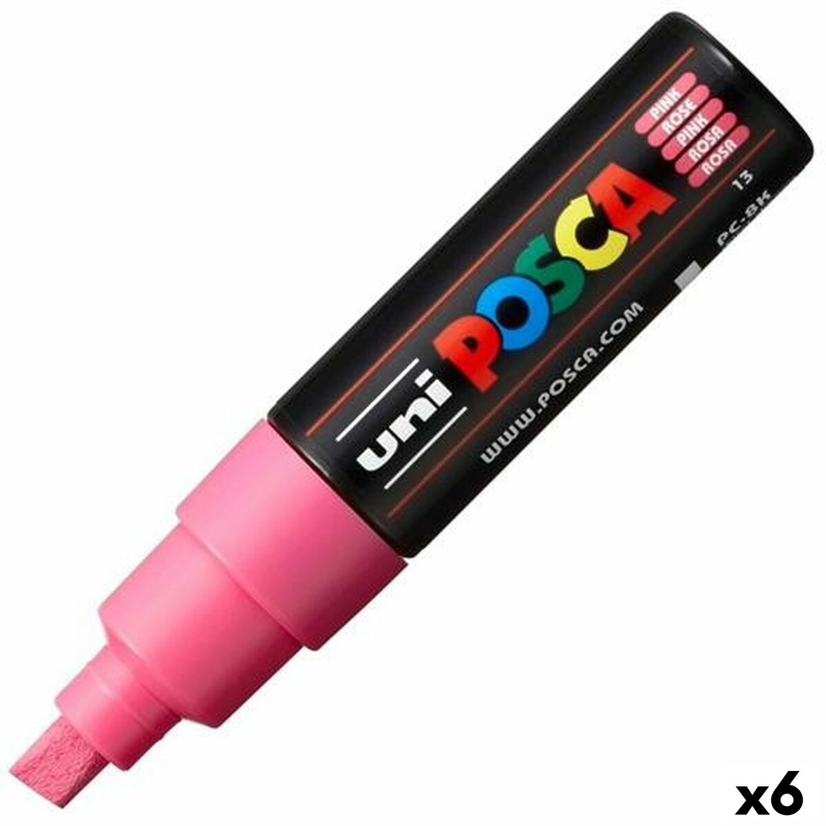 Marker POSCA PC-8K Pink (6 Units) Marker POSCA PC-8K Pink (6 Units)