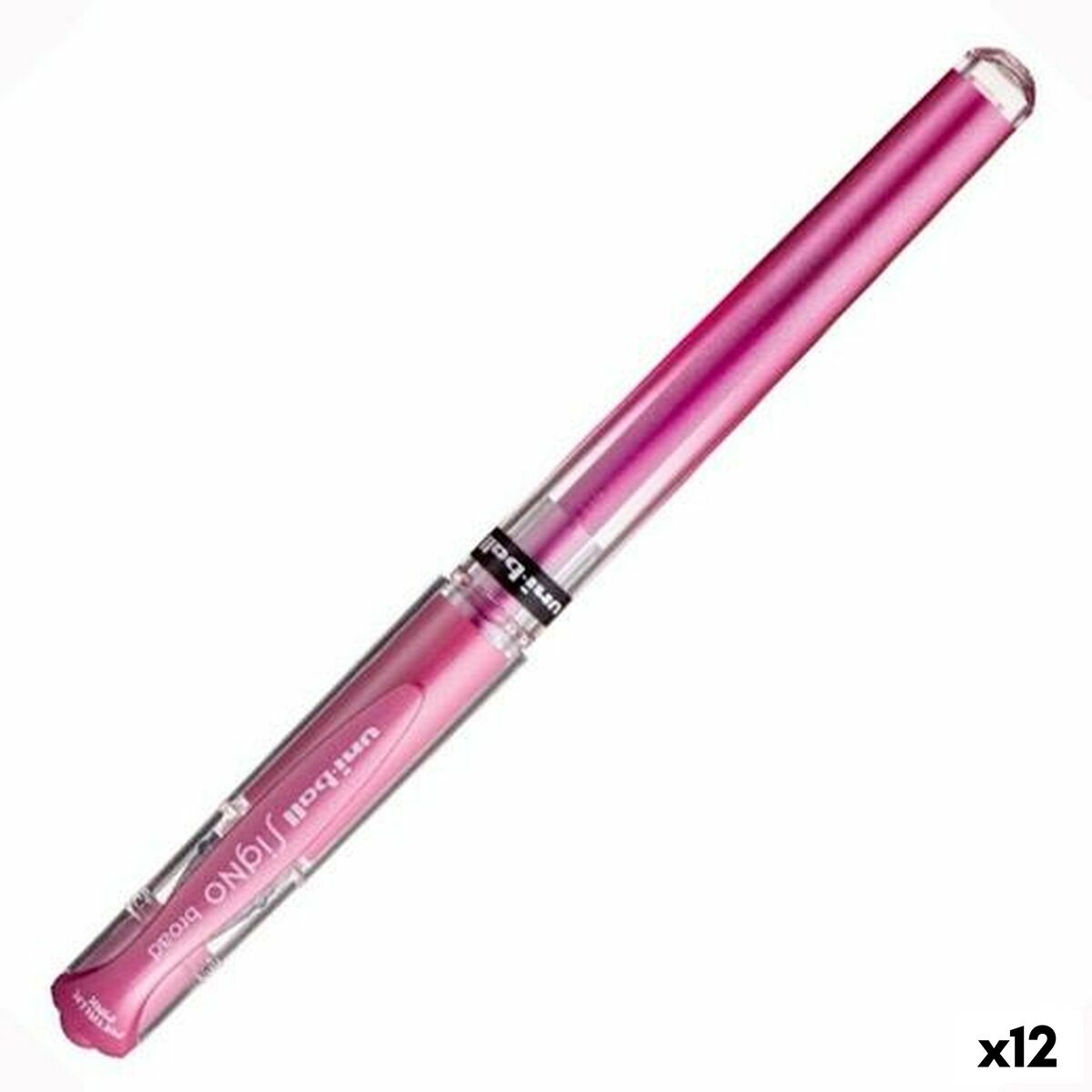Gel pen Uni-Ball SIGNO BROAD Pink 0,6 mm 1,0 mm (12 Units)