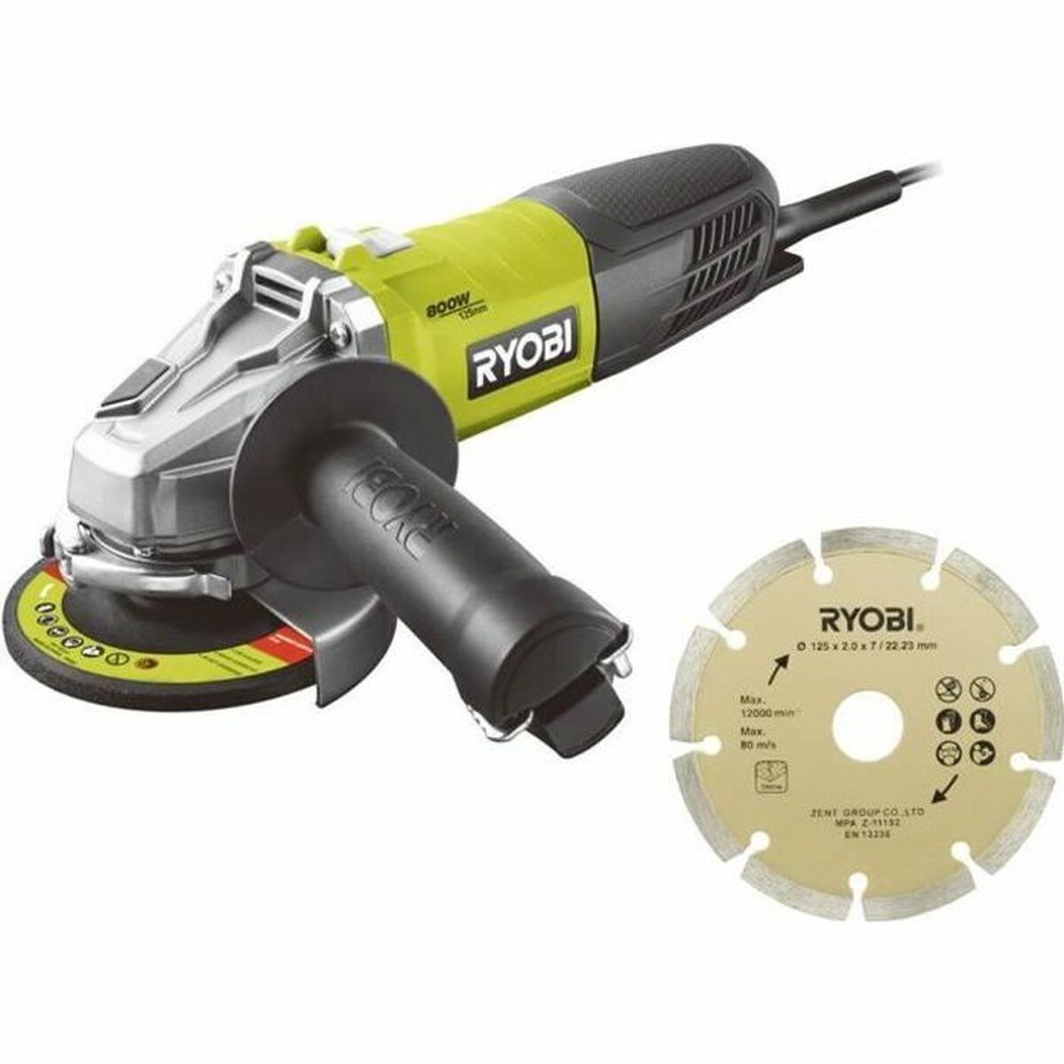 Angle grinder Ryobi 800 W  125 mm 230 V
