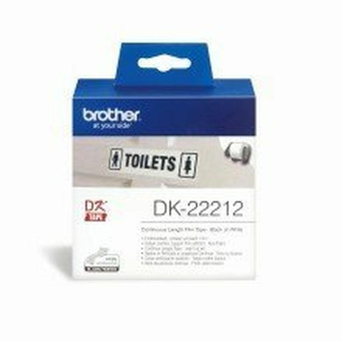 Continuous Film Tape Brother DK22212 Black/White White Continuous Film Tape Brother DK22212 Black/White White