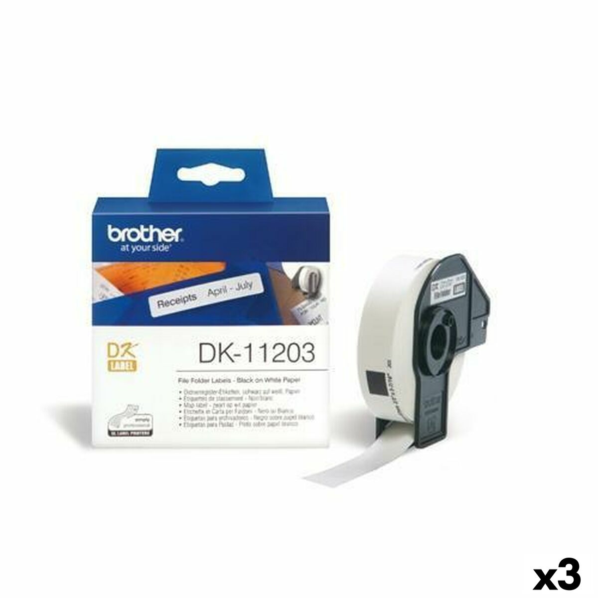 Roll of Labels Brother DK-11203 17 x 87 mm (3 Units) Roll of Labels Brother DK-11203 17 x 87 mm (3 Units)