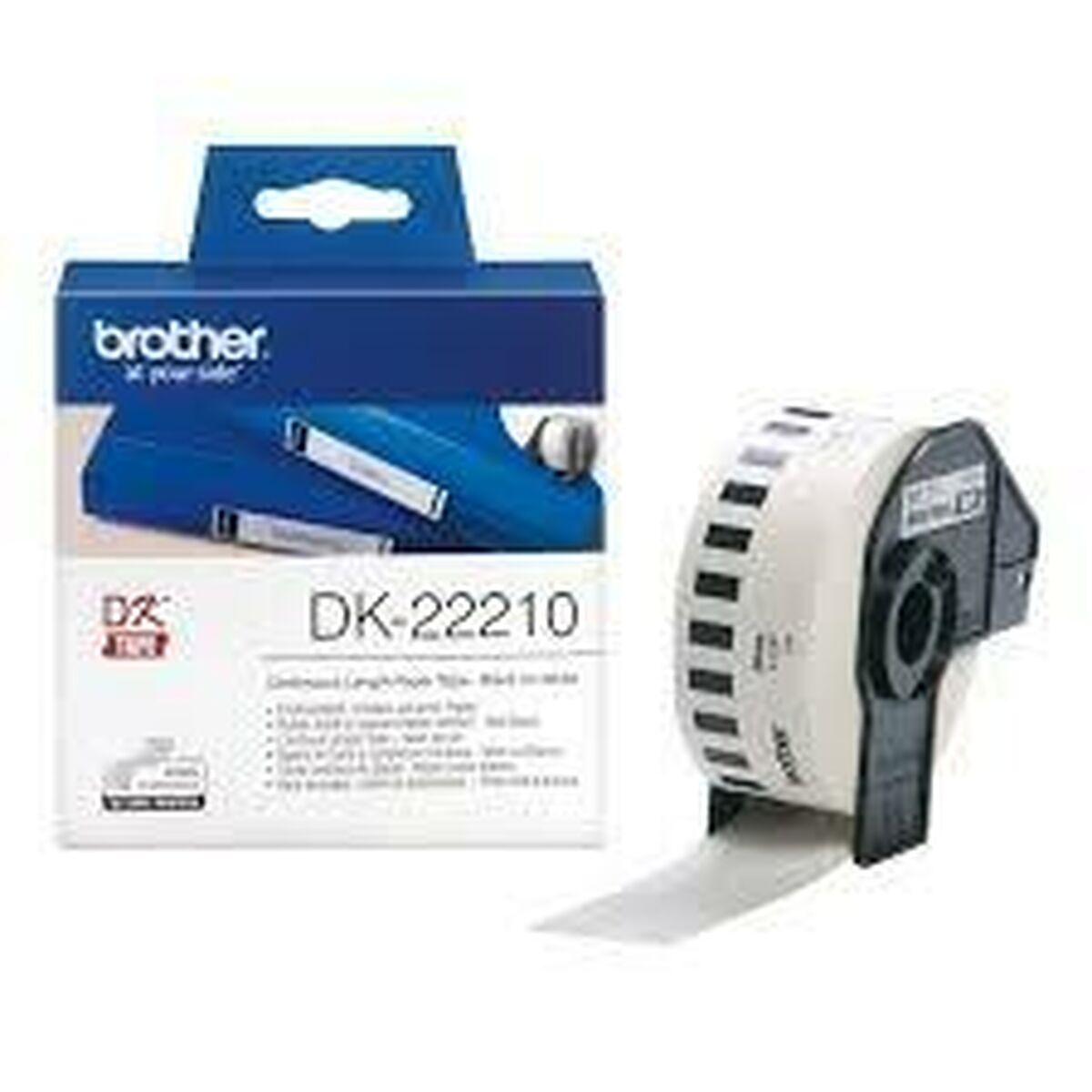 Continuous Paper for Printers Brother DK-22210 White 29 mm x 30,48 m Black Black/White (3 Units)