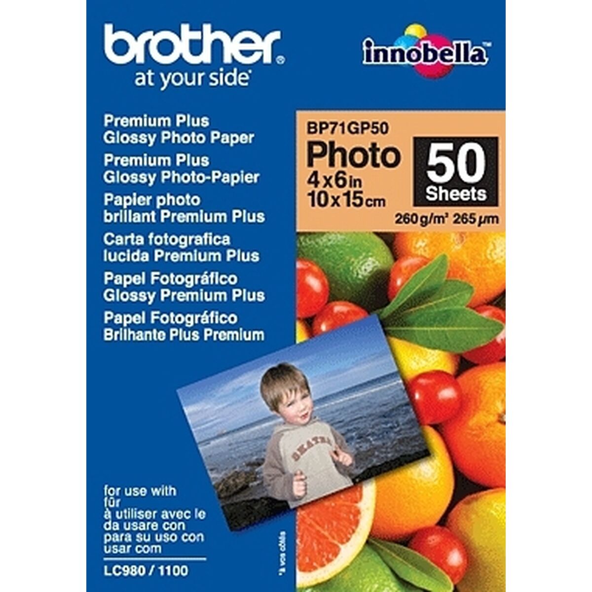 Glossy Photo Paper Brother BP71GP50 50 Sheets 10 x 15 cm Glossy Photo Paper Brother BP71GP50 50 Sheets 10 x 15 cm