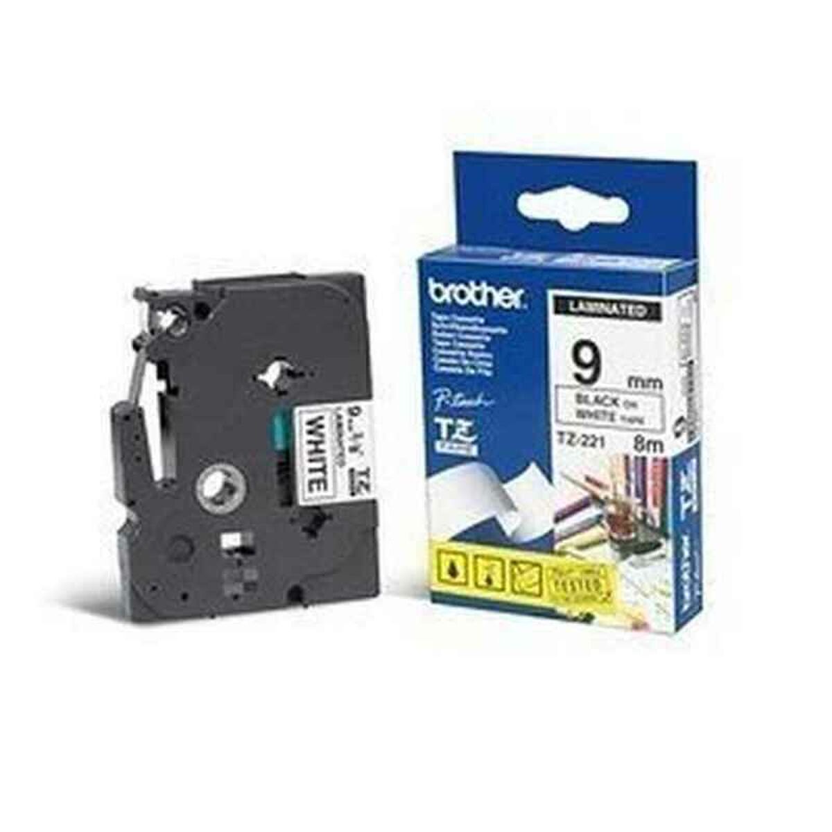 Laminated Tape for Labelling Machines Brother TZE221 Black/White Laminated Tape for Labelling Machines Brother TZE221 Black/White