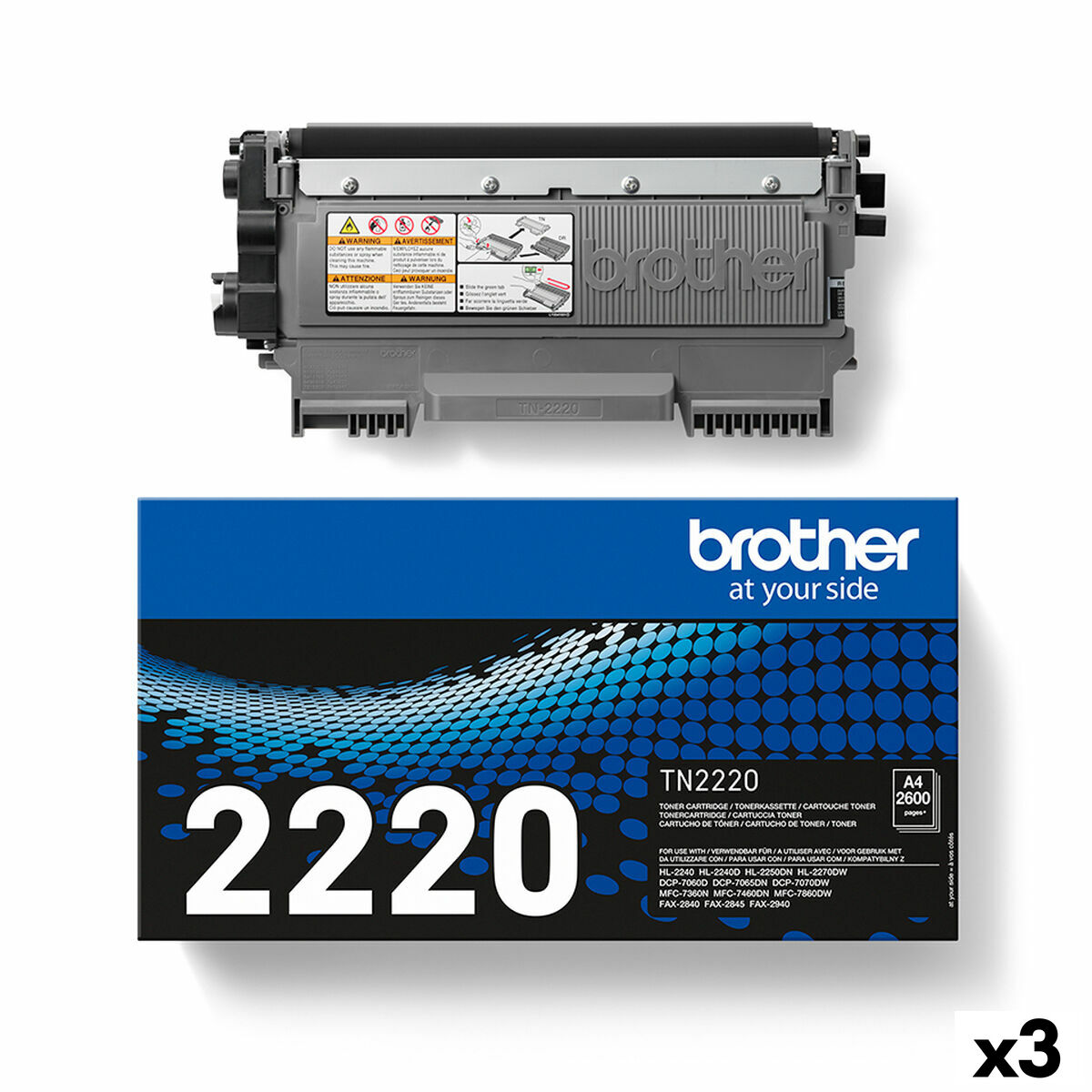 Original Toner Brother HL2240D/2250DN/2270DW Black (3 Units) Original Toner Brother HL2240D/2250DN/2270DW Black (3 Units)