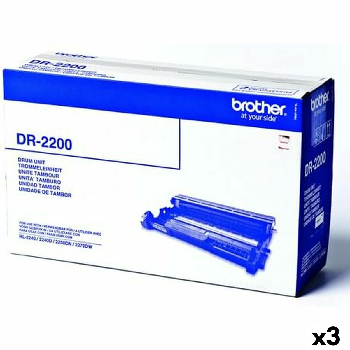 Printer drum Brother DR2200 Black (3 Units) Printer drum Brother DR2200 Black (3 Units)