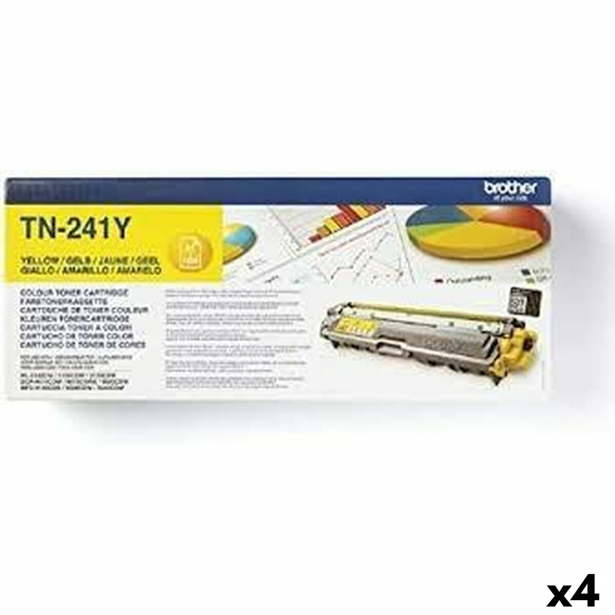 Original Toner Brother HL3140CW/HL3150CDW Yellow (4 Units) Original Toner Brother HL3140CW/HL3150CDW Yellow (4 Units)