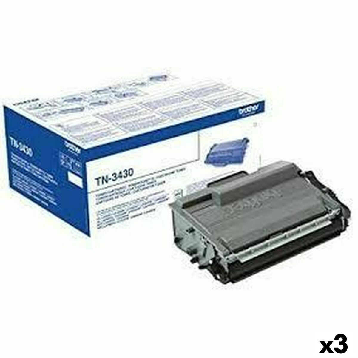 Toner Brother TN-3430 White Black Toner Brother TN-3430 White Black