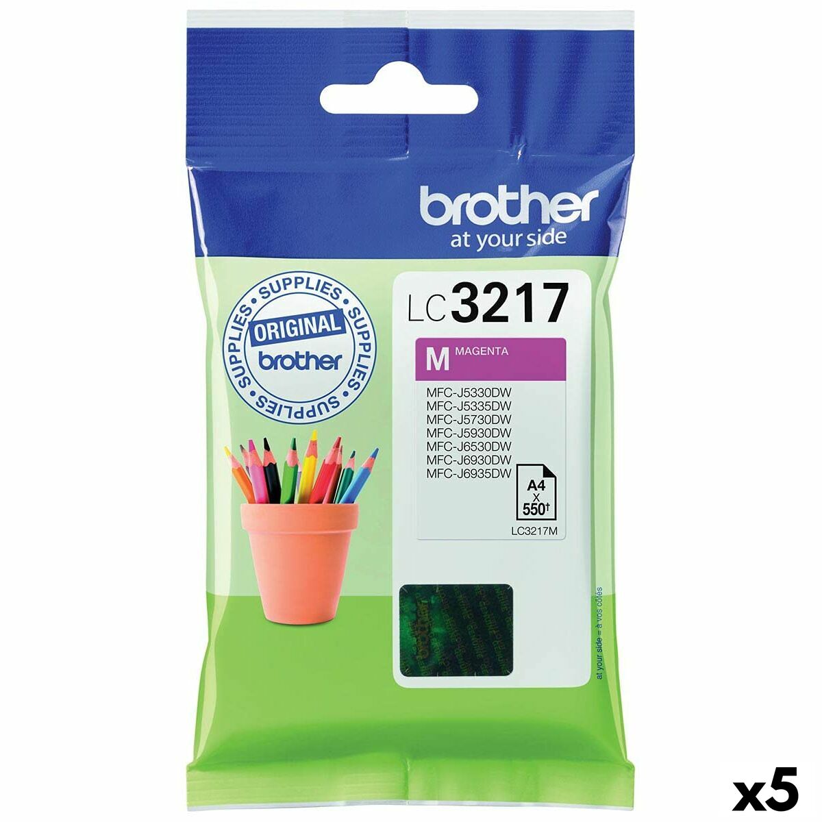 Original Ink Cartridge Brother LC3217 Magenta (5 Units) Original Ink Cartridge Brother LC3217 Magenta (5 Units)