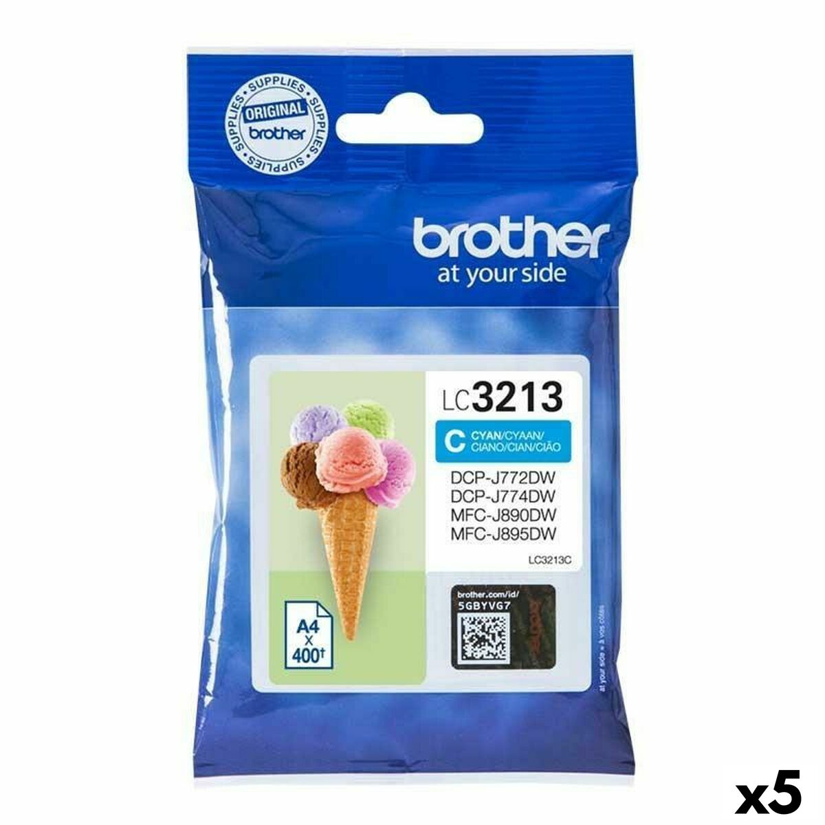 Original Ink Cartridge Brother Cyan (5 Units) Original Ink Cartridge Brother Cyan (5 Units)