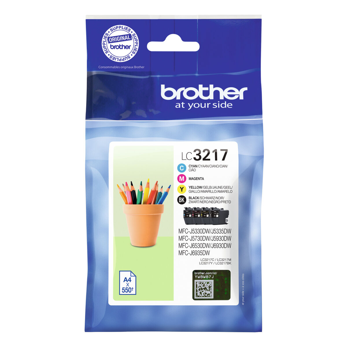 Original Ink Cartridge Brother LC3217VAL Multicolour Black/Cyan/Magenta/Yellow Original Ink Cartridge Brother LC3217VAL Multicolour Black/Cyan/Magenta/Yellow
