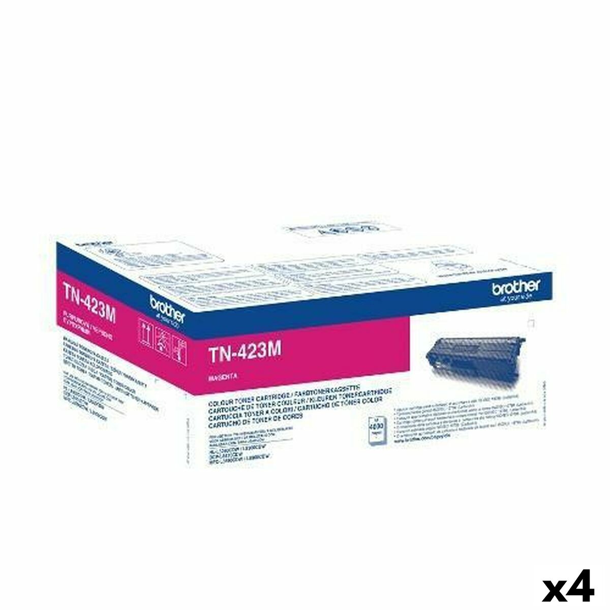 Original Toner Brother HLL8260CDW,HLL8360CDW/HLL9310CDW TN423M Magenta (4 Units) Original Toner Brother HLL8260CDW,HLL8360CDW/HLL9310CDW TN423M Magenta (4 Units)