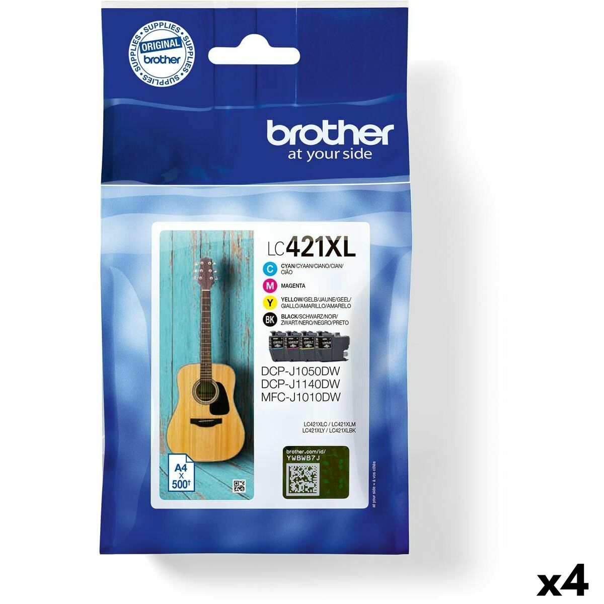 Original Ink Cartridge Brother LC421XL Black/Cyan/Magenta/Yellow (4 Units) Original Ink Cartridge Brother LC421XL Black/Cyan/Magenta/Yellow (4 Units)