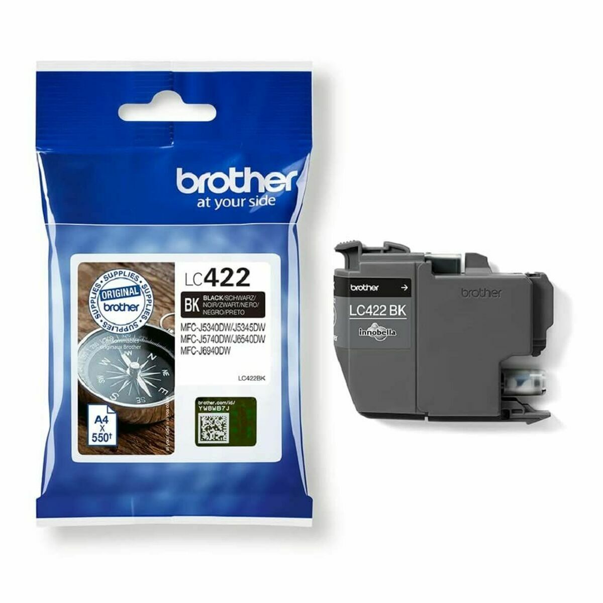 Original Ink Cartridge Brother LC422BK Black (1 Unit) Original Ink Cartridge Brother LC422BK Black (1 Unit)