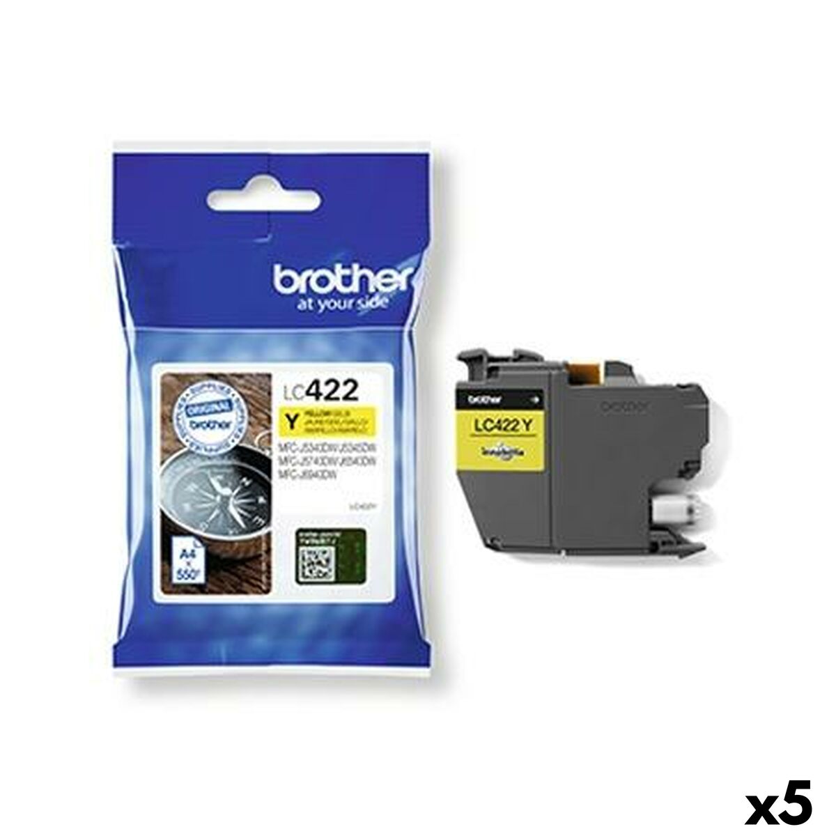 Original Ink Cartridge Brother LC422Y Yellow (5 Units)