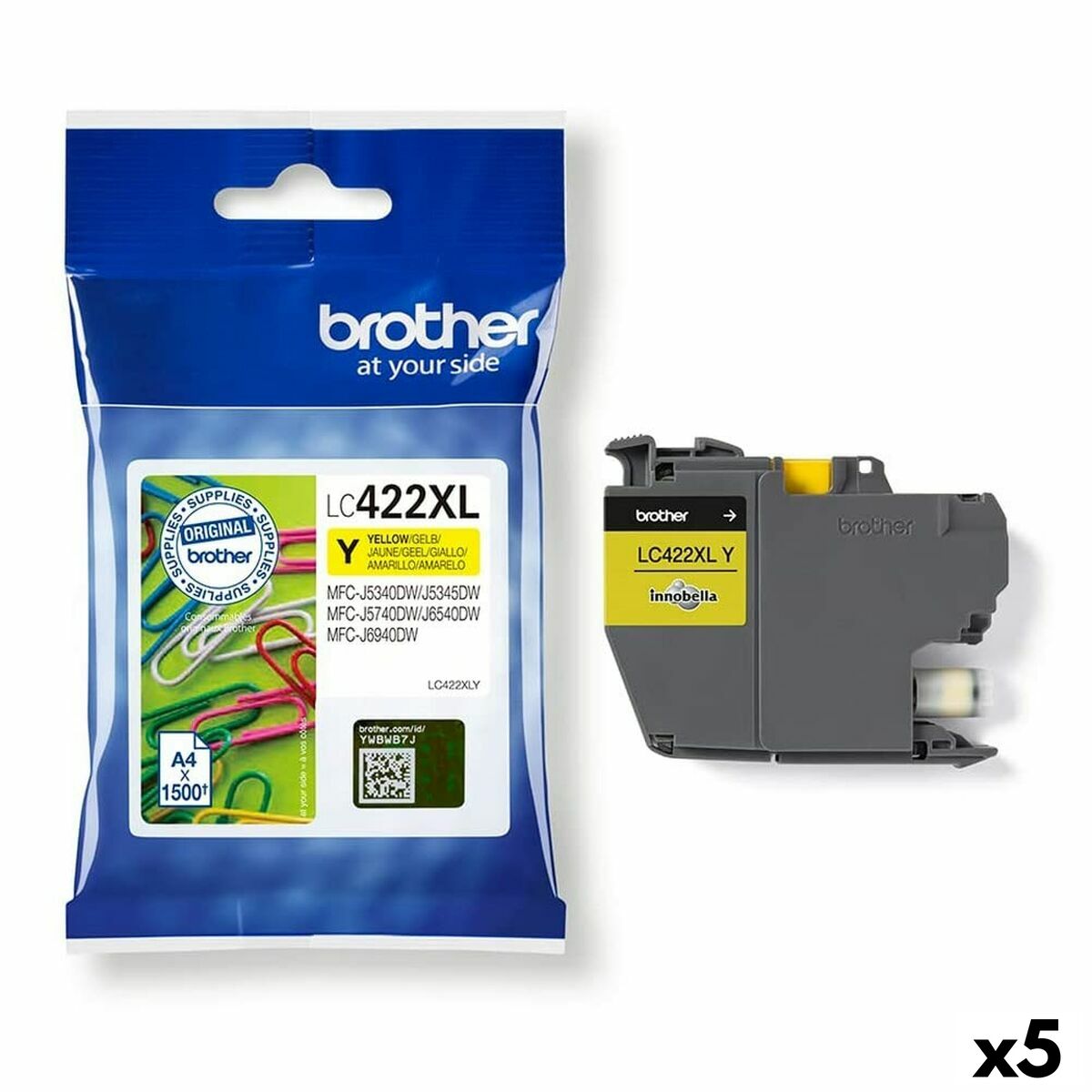 Original Ink Cartridge Brother MFCJ5340DW MFCJ5740DW MFCJ6540DW MFCJ6940DW Yellow (5 Units) Original Ink Cartridge Brother MFCJ5340DW MFCJ5740DW MFCJ6540DW MFCJ6940DW Yellow (5 Units)