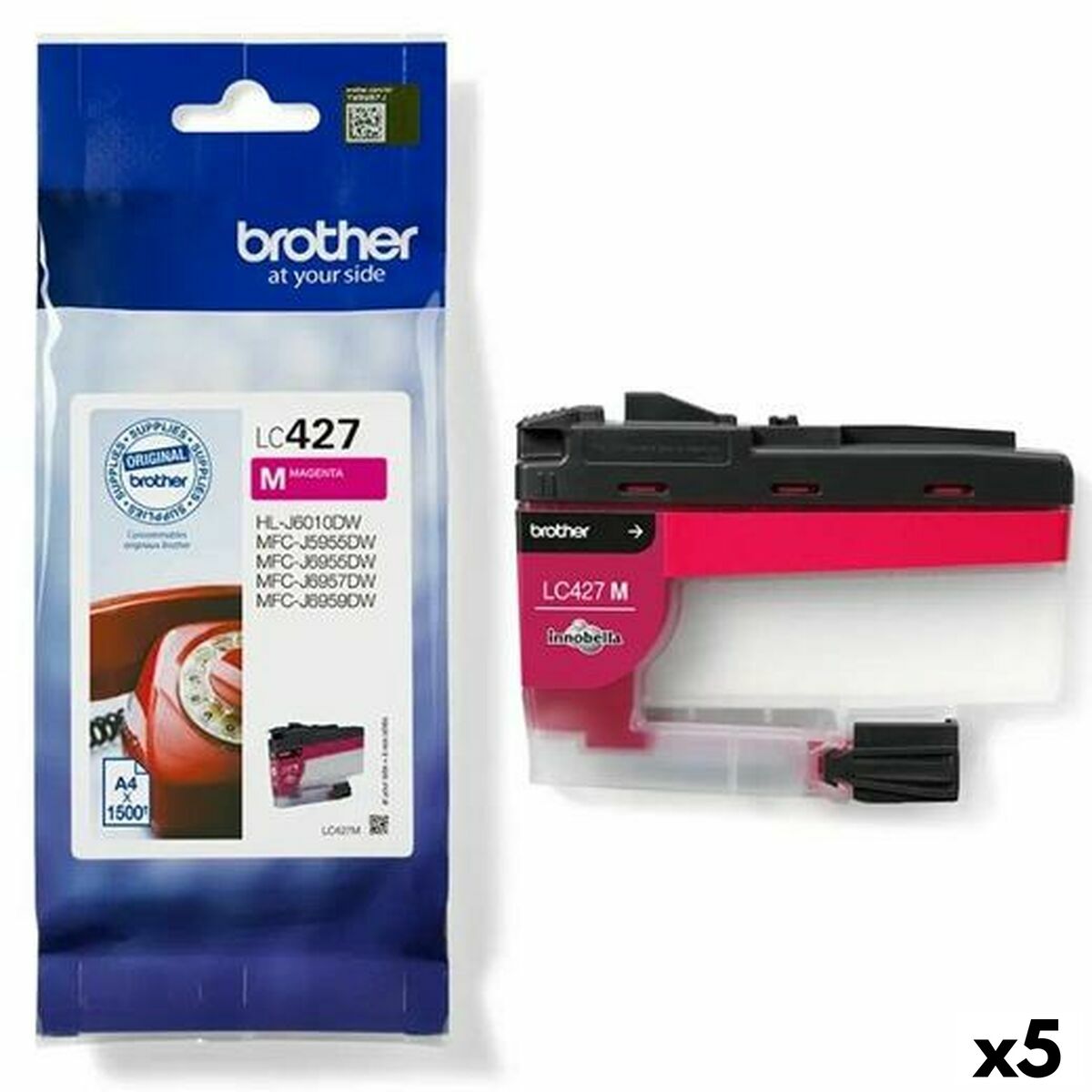 Original Ink Cartridge Brother MFCJ5955DW, MFCJ6955DW Magenta (5 Units) Original Ink Cartridge Brother MFCJ5955DW, MFCJ6955DW Magenta (5 Units)