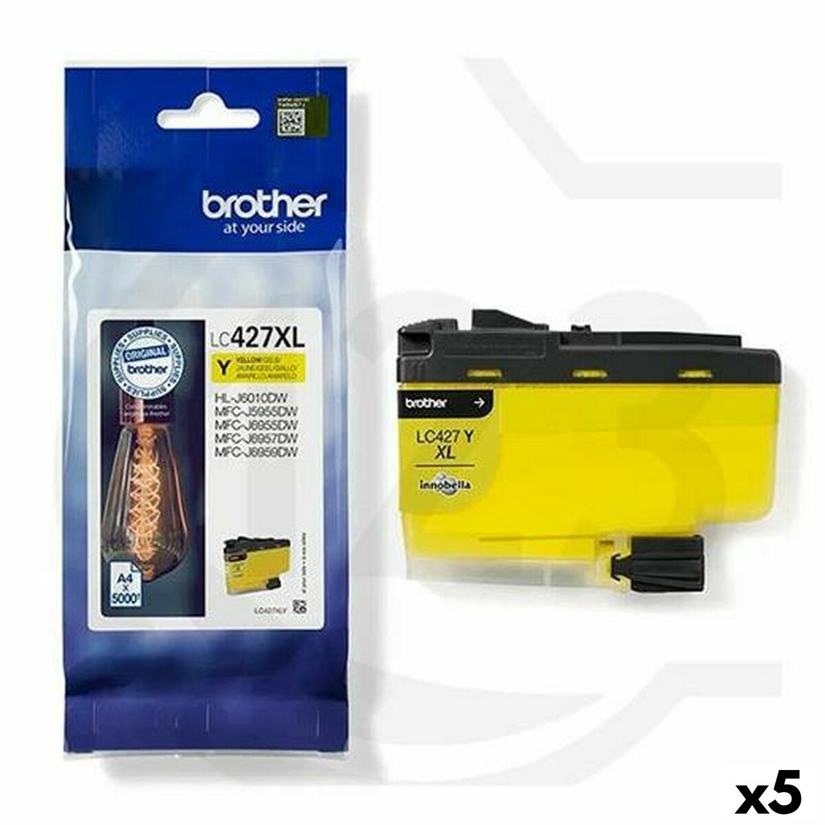 Original Ink Cartridge Brother Yellow (5 Units) Original Ink Cartridge Brother Yellow (5 Units)