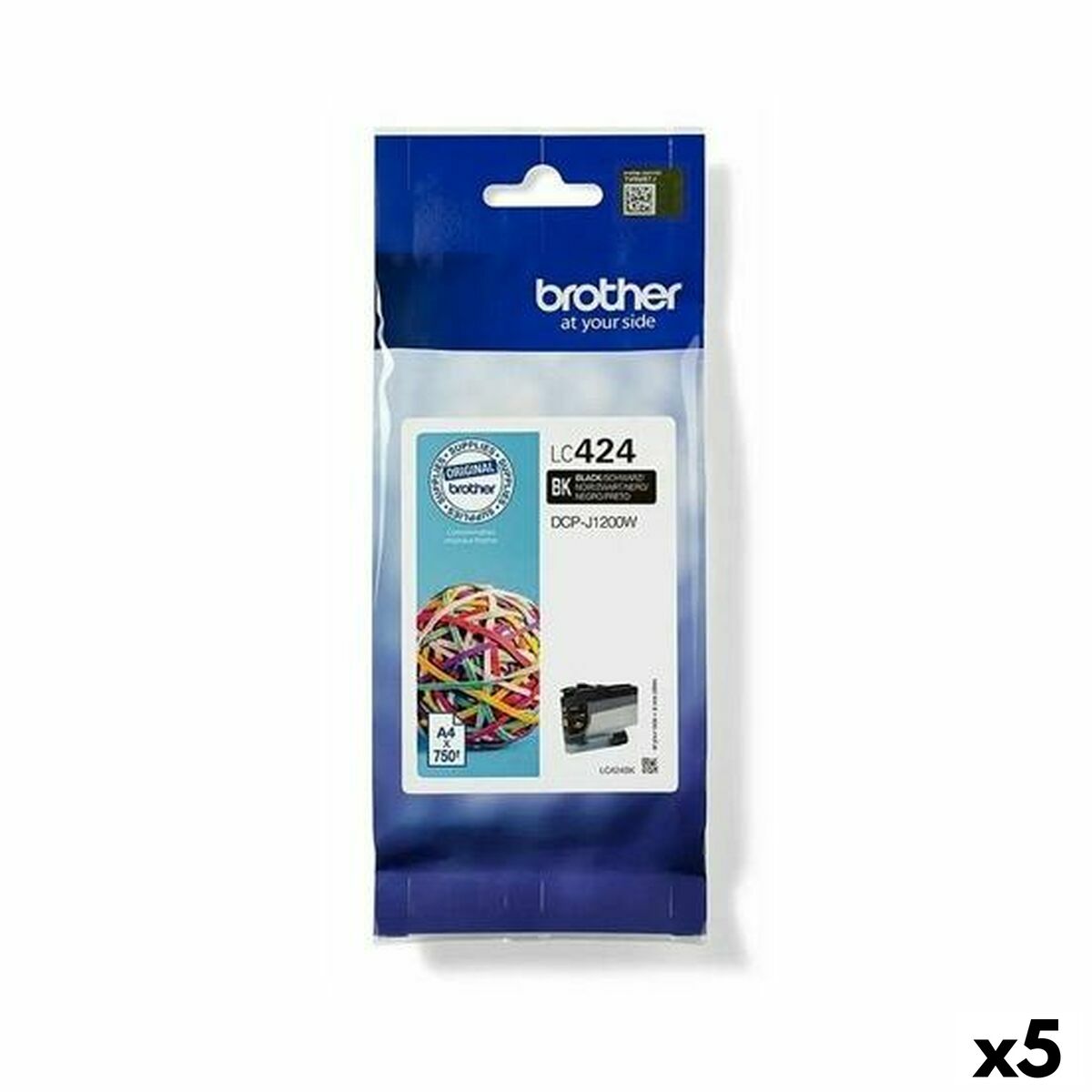 Original Ink Cartridge Brother LC424 Black (5 Units) Original Ink Cartridge Brother LC424 Black (5 Units)