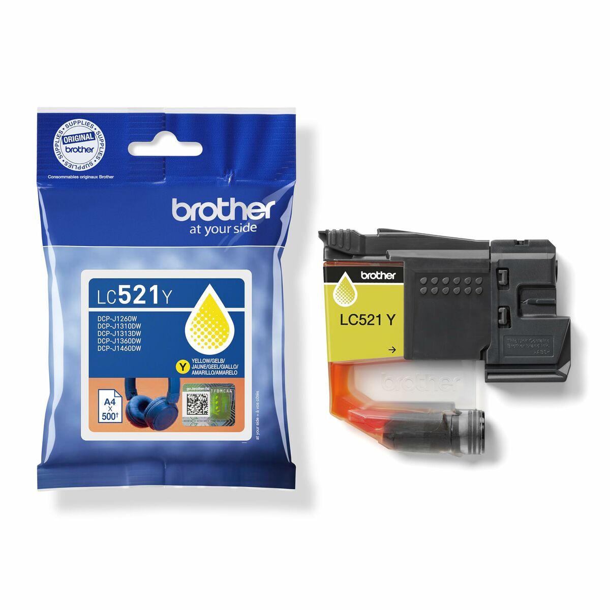 Original Ink Cartridge Brother LC521Y Yellow