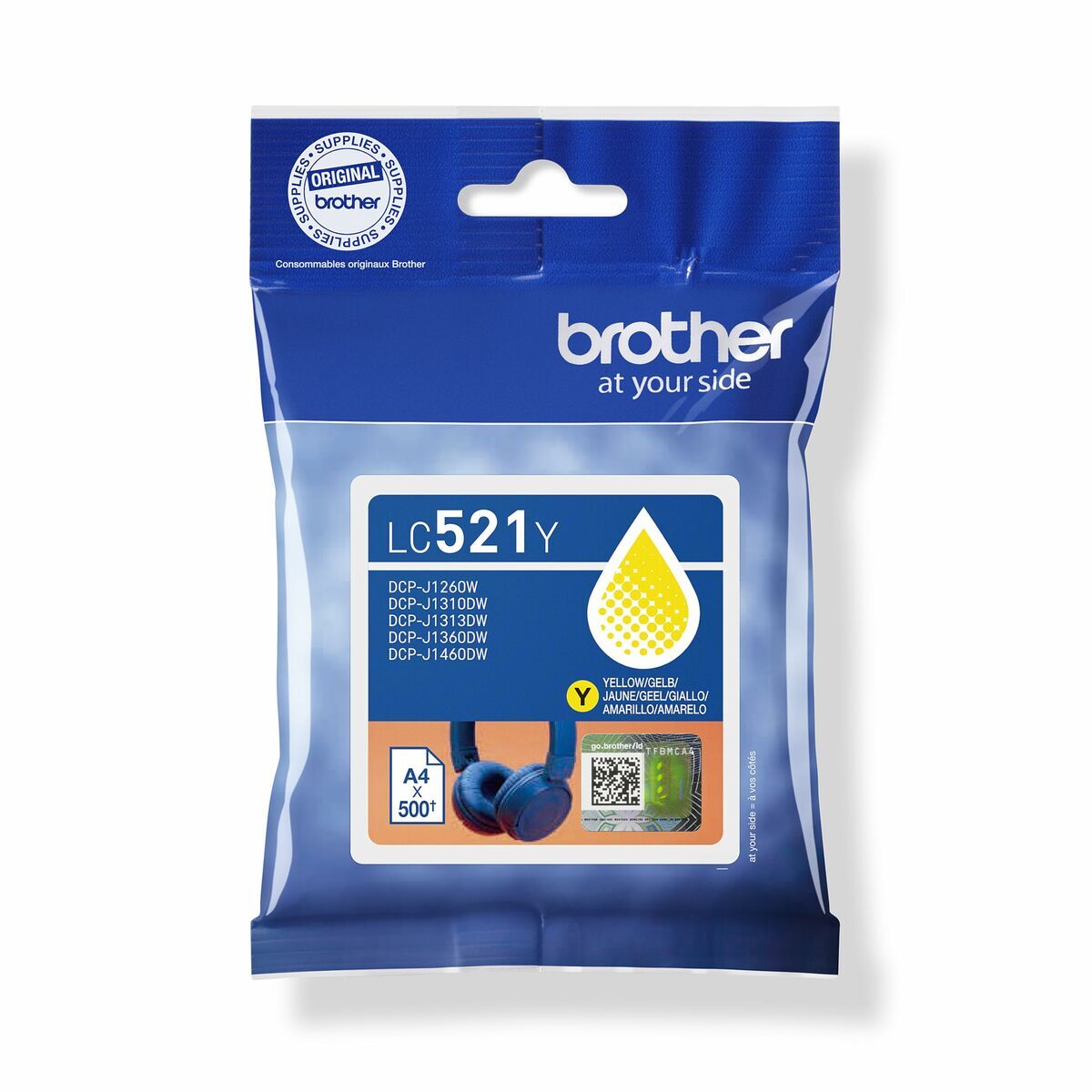 Original Ink Cartridge Brother LC521Y Yellow