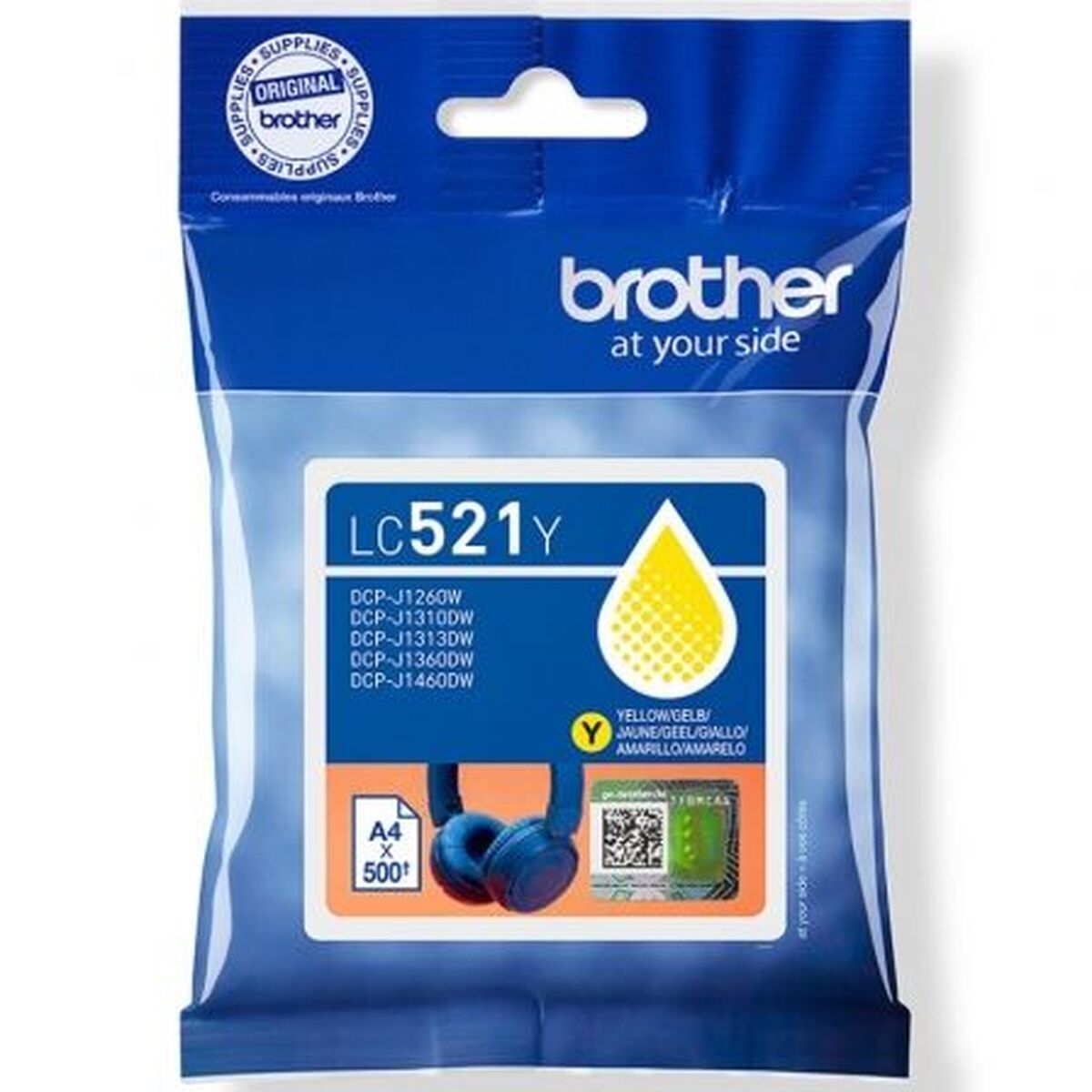 Original Ink Cartridge Brother LC521Y Yellow