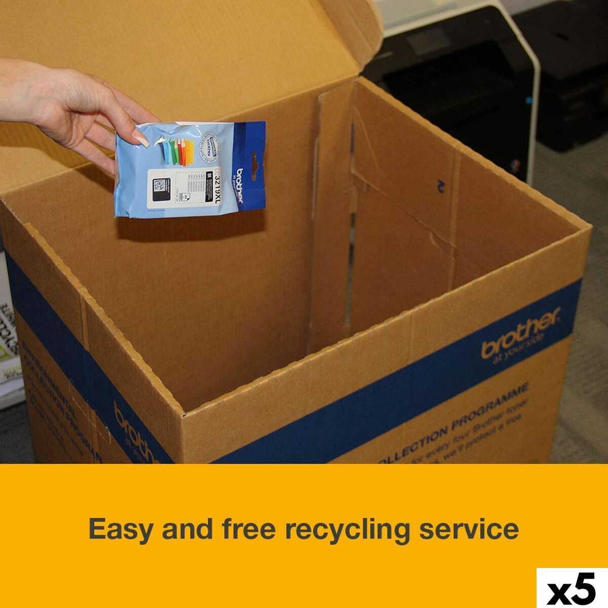 Original Ink Cartridge Brother Yellow (5 Units)