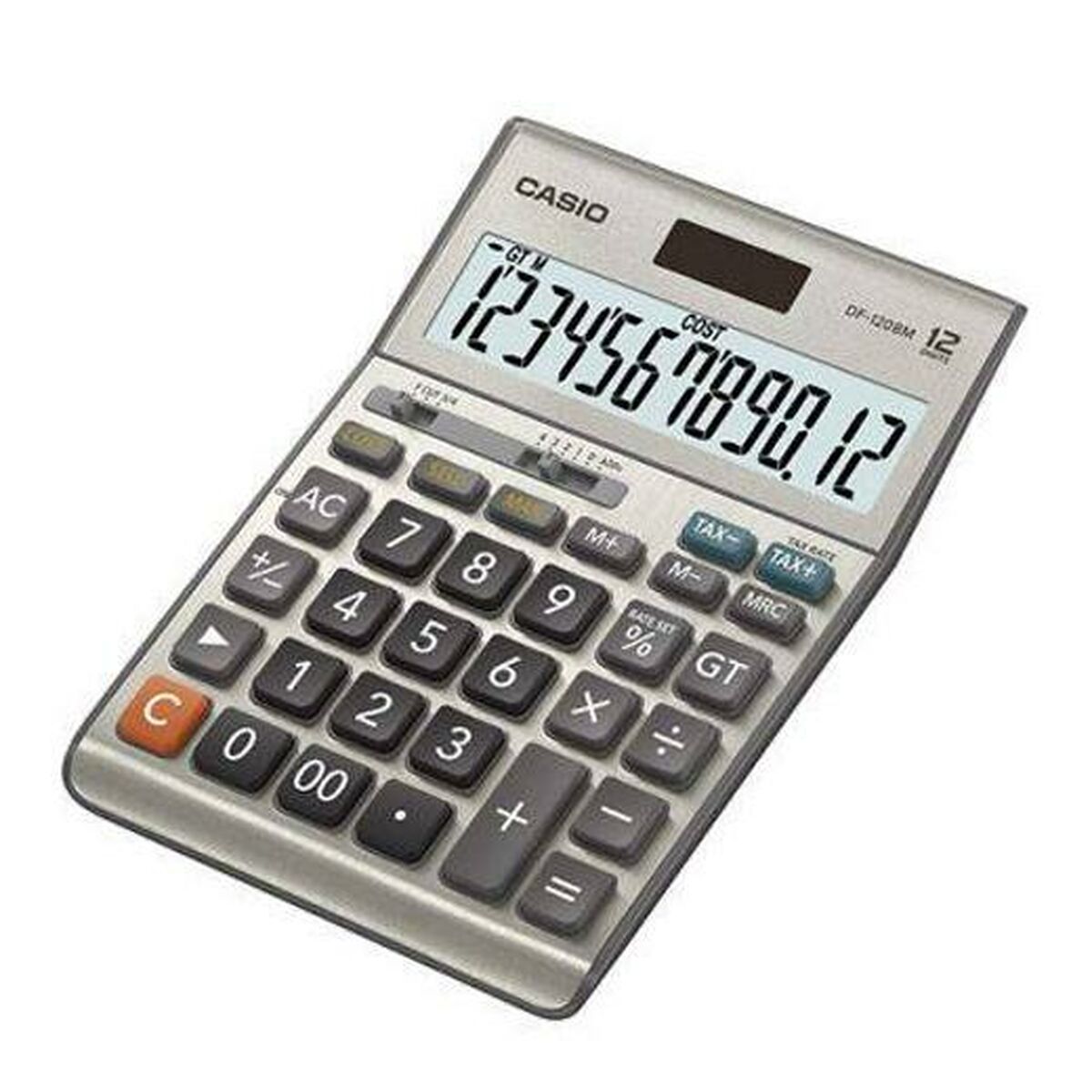 Calculator Casio DF-120BM Grey Plastic Calculator Casio DF-120BM Grey Plastic