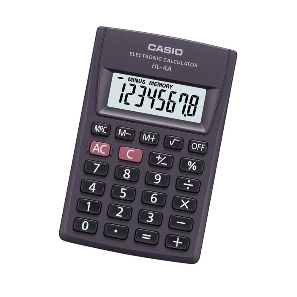 Calculator Casio HL-4A Grey Resin 8 x 5 cm Calculator Casio HL-4A Grey Resin 8 x 5 cm