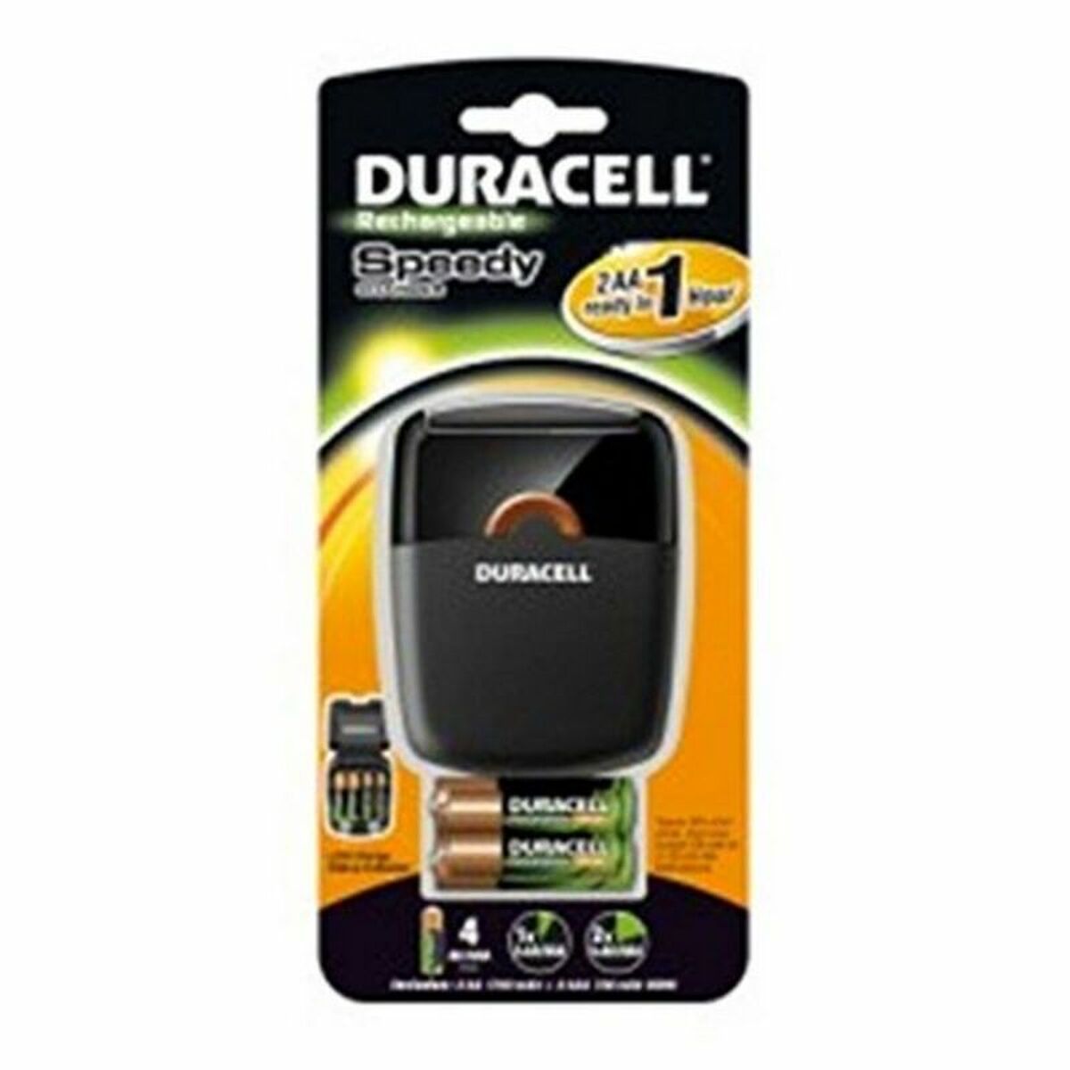 Charger + Rechargeable Batteries DURACELL CEF27 2 x AA + 2 x AAA 1700 mAh 750 mAh (1 Unit) Charger + Rechargeable Batteries DURACELL CEF27 2 x AA + 2 x AAA 1700 mAh 750 mAh (1 Unit)